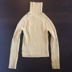 Yellow Abercrombie turtleneck sweater